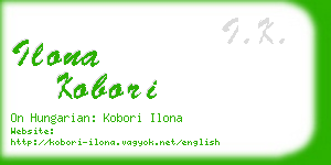 ilona kobori business card